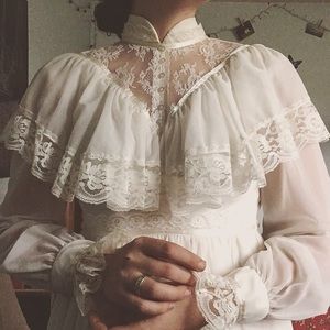 Vintage 1970s Wedding Dress